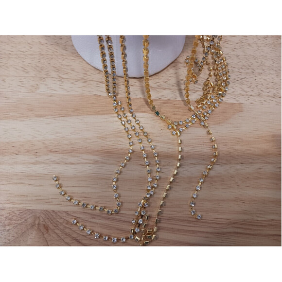 Fringe Rhinestone Headband In Gold - Picture 9 of 9